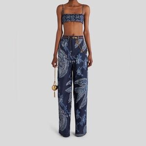 Etro jacquard denim pants